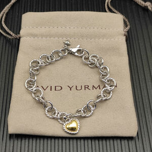 David Yurman Heart-Shaped Button Bracelet